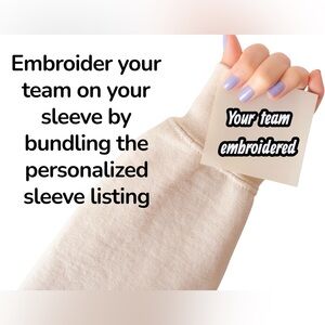Embroider your team to the sleeve of your choice